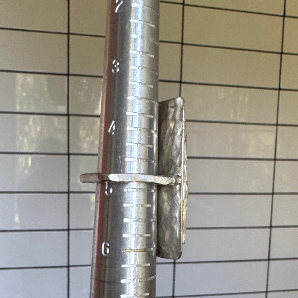 Rectangular Black Stone Ring - image 4